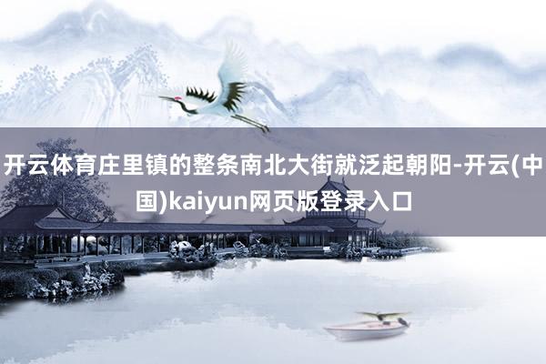 开云体育庄里镇的整条南北大街就泛起朝阳-开云(中国)kaiyun网页版登录入口